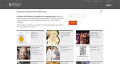 Desktop Screenshot of profiles.arts.monash.edu.au