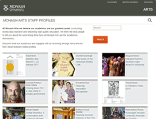 Tablet Screenshot of profiles.arts.monash.edu.au