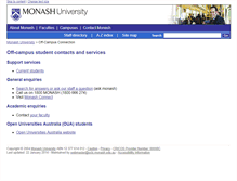 Tablet Screenshot of off-campusconnection.monash.edu.au