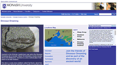 Desktop Screenshot of dinosaurdreaming.monash.edu