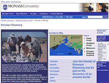 Tablet Screenshot of dinosaurdreaming.monash.edu